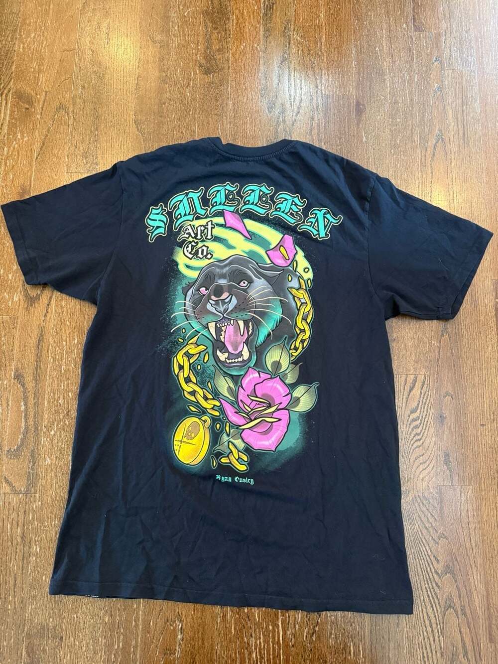Sullen Art Collective Men's Chained Panther Premium Tattoo Lifestyle Graphic